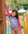 Conjunto Infantil Moda Praia/Piscina Uv50+ Camiseta Manga Longa + Calcinha Babado Água viva, Rosa