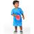 Conjunto Infantil Pijama Curto Camiseta Tubarão Menino Oliver Azul