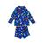 Conjunto Infantil Praia Menino Camisa Sunga Proteção Solar Dino royal m80