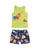 Conjunto Infantil Regata Short Cores Verão Bichinhos Macio Verde limão