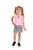 Conjunto Infantil Short Saia em Malha e Blusa de Manga - 2, Pink Rosa