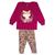 Conjunto Inverno Menina Fox Flower Pink