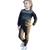 Conjunto Inverno Moletom Feminino Infantil Preto