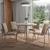 Conjunto Jantar Mesa Redonda 99cm com 4 Cadeiras Soft PR Petra com Areia Rosê