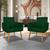 Conjunto Kit 2 Poltronas Cadeiras Decorativas Nina Sala Tv Verde