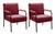 Conjunto Kit 2 Poltronas Jade Cadeira Decorativa Moderna Braço Metal Suede Bordô 110