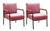 Conjunto Kit 2 Poltronas Jade Cadeira Decorativa Moderna Braço Metal Suede Rosa 280