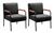 Conjunto Kit 2 Poltronas Jade Cadeira Decorativa Moderna Braço Metal Veludo Preto 410