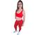 Conjunto Legging + Top Lupo Up Control Feminino Sem Costura Vermelho