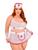 Conjunto Lingerie Medica Enfermeira Plus Size Branco