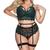 Conjunto lingerie PLUS Mayra desejo trançado Verde