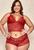 Conjunto Lingerie Renda Espera Marido Sensual Plus Size Cropped e Calcinha Shorts Sexy Moda Íntima Fábrica Vermelho