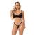 Conjunto Lingerie Sensual Renda Sexy Com Aro Preto