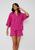 Conjunto Linho Camisa Oversized Magenta Magenta