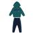 Conjunto Longo Moletom Infantil Kyly Urban Street Capuz Menino Verde