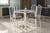 Conjunto Malva 75X75cm c/4 Cadeiras 121 Branco/Vidro Incolor Assento Marrom Rattan
