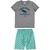 Conjunto Malwee Kids Infantil Menino Verão com Estampa Tropical 101409 Cinza