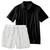 Conjunto Masculino Camiseta Polo e Short Linho Moda Praia Luxo Premium Preto e branco