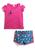 Conjunto Menina Camiseta e Short Meow Rovitex Rosa