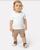 Conjunto Menino Bebê Infantil Camiseta Barquinhos em Algodão Botonê Bermuda em Moletom Carinhoso Branco