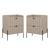 Conjunto Mesa cabeceira para quarto conect 100% mdf 45cm ConectPreto