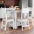 Conjunto Mesa com 4 Cadeiras Milano Poliman Móveis Branco com Savana