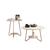 Conjunto Mesa de Centro e Apoio Mdf Marina Off White / Bronze