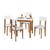 Conjunto Mesa de Jantar Base Madeira Maciça com 4 Cadeiras Elisa Ideal para Apartamenteo 80 X 80 Bra BRANCO