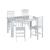 Conjunto Mesa de Jantar Elegante 4 Cadeiras Assento Estofado Móveis Canção Branco