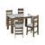 Conjunto Mesa de Jantar Fixa 4 Cadeiras Com Assento Estofado Móveis Canção Ameixa negra, Branco