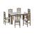 Conjunto Mesa de Jantar Fixa com 4 Cadeiras Assento Estofado Móveis Canção Ameixa negra, Branco