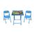 Conjunto mesa e 2 cadeiras infantil Açomix Azul  Azul