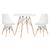 Conjunto - Mesa Eames 80 cm + 2 cadeiras Eames Eiffel DSW Mesa branco com cadeiras branco