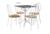 Conjunto Mesa Granito 0,70cm Cromo Branco com 4 Cadeiras (004) Escolha sua cor THAIS - ARTEFAMOL 4227 Rattan