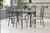 Conjunto Mesa Granito 1,40x0,75cm Cromo Preto com 6 Cadeiras (021) Escolha sua Cor LUANA POP - ARTEFAMOL 7526 Capitonê
