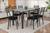 Conjunto Mesa Granito 1,50cm Preto com 6 Cadeiras (141) Escolha sua cor JULIETE - ARTEFAMOL 12022 Preto