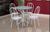 Conjunto Mesa Granito Redonda 80cm Branco com 4 Cadeiras (04) Escolha sua cor DALIA - ARTEFAMOL 1867 Linho