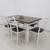 Conjunto Mesa Lisboa 140 cm com 6 Cadeiras Berlim Quality Aço Branco e Preto