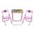 Conjunto Mesa Mesinha Didatica Infantil Com 2 Cadeiras Dobráveis para Crianças  Rosa