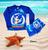 Conjunto Moda Praia/Piscina Uv50+ Camiseta Manga Longa + Sunga Proteção UV50+ Sonic, Azul