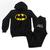 Conjunto Moletom Batman Infantil Preto