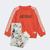 Conjunto Moletom Infantil Adidas Disney Mickey Mouse Laranja, Branco