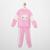 Conjunto Moletom Infantil For Girl Bordado Feminino Rosa claro