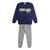 Conjunto Moletom Infantil Masculino Moletom Juvenil Menino Azul, Marinho