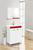 Conjunto para Banheiro Kit Econômico 60 com pés - Fabribam Branco/vermelho
