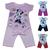 Conjunto Para Bebê Body Bory Com Estampa da Minnie + Calça Várias Cores REF S204 Rosa bebê