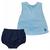 Conjunto para Menina Regata com Cobre Fralda Grow Up Azul