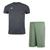 Conjunto Penalty X Camiseta + Calção Juvenil Cinza, Verde