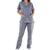 Conjunto Pijama Cirúrgico Plus Size Veterinário Técnico Enfermagem Ph - S Scrub cinza veterinário plus