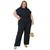 Conjunto Plus Size de Duna Feminino Calça e Blusa Preto